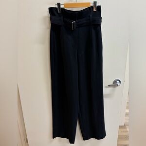 Aritzia Black Belted Trousers